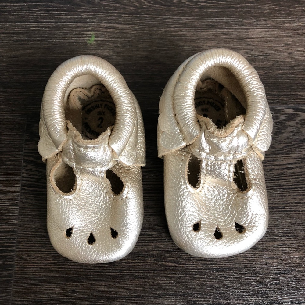 Freshly picked Mary Janes platinum sz 2 not worn